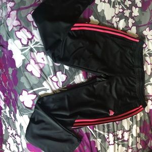 PINK STRIPED ADIDAS PANTS